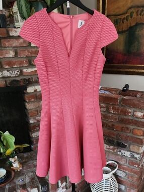 julia jordan Pink Textured Fit-and-Flare Mini Dress